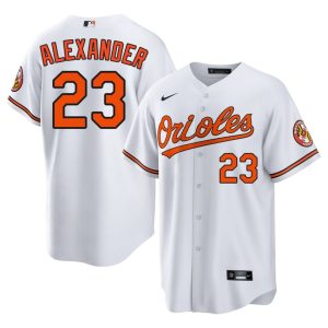 Blaze Alexander Baltimore O's #23 Mens Game White Jersey 855549-402