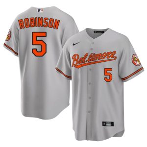 Brooks Robinson Birds #5 Men Limited Gray Jerseys 660033-428