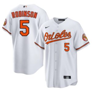 Brooks Robinson Birds Men's Replica #5 White Jersey 475874-520