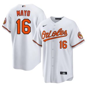 Coby Mayo Orioles Men's #16 Embroidery White Jerseys 312131-600