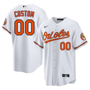 Custom BAL Orioles Mens #00 Popular White Jerseys 317970-677