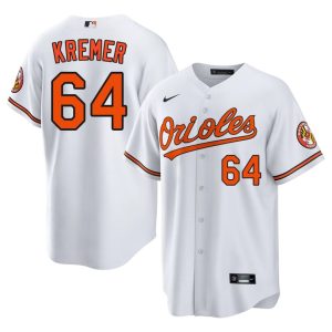 Dean Kremer Baltimore O's #64 Men 2026-27 White Jersey 301989-319