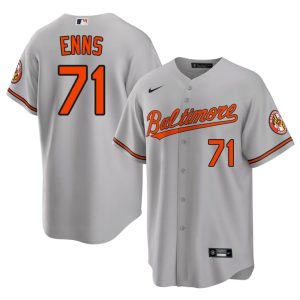 Dietrich Enns BAL Orioles Replica #71 Men's Gray Jersey 243031-953