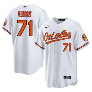 Dietrich Enns Baltimore O's Men #71 Game White Jersey 220560-338