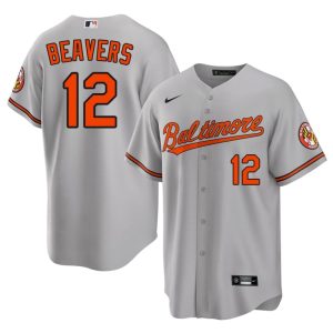 Dylan Beavers O's Game #12 Men Gray Jersey 159890-346