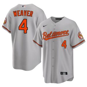Earl Weaver Baltimore #4 Stitched Men Gray Jersey 849103-807
