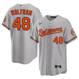 Grant Wolfram BAL Orioles Men's #48 Popular Gray Jerseys 501587-591