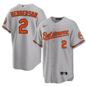 Gunnar Henderson BAL Orioles #2 Official Men's Gray Jersey 348871-392
