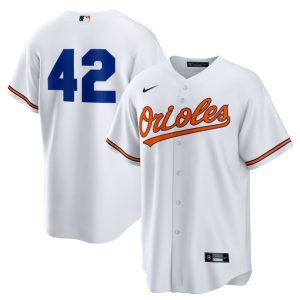 Jackie Robinson Day Birdland Men #42 Limited White Jersey 986493-513