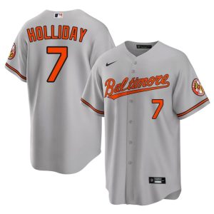 Jackson Holliday Baltimore Game Men's #7 Gray Jerseys 343524-370