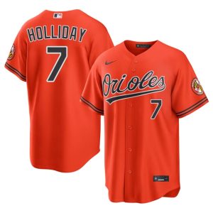 Jackson Holliday BAL Orioles #7 New Mens Orange Jersey 317237-567