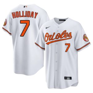Jackson Holliday Birdland Popular #7 Men White Jerseys 675024-306