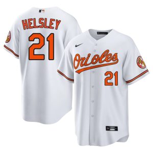 Ryan Helsley BAL Men's Popular #21 White Jersey 786554-676