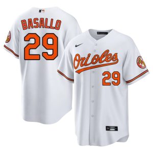 Samuel Basallo BAL #29 Men's Stitched White Jerseys 999037-604