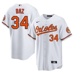 Shane Baz BAL Orioles Mens Limited #34 White Jersey 268749-814