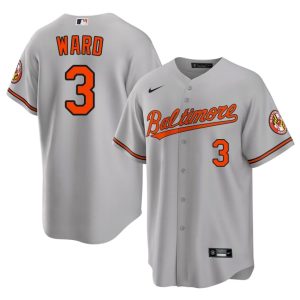 Taylor Ward BAL O's Men's 2026-27 #3 Gray Jerseys 914442-302