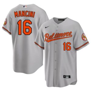 Trey Mancini Orange Birds Mens Stitched #16 Gray Jersey 732633-393