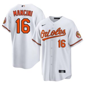 Trey Mancini Orange Birds #16 Men Player White Jersey 307668-755