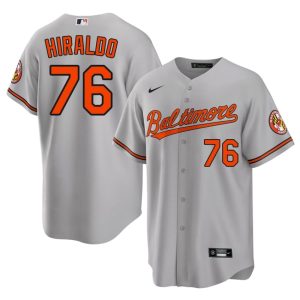 Yaramil Hiraldo Birds Men Player #76 Gray Jersey 933609-601