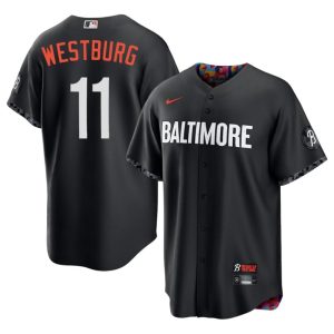 Jordan Westburg The Birds Popular #11 Men City Connect Black Jerseys 358037-594