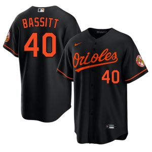 Chris Bassitt Orioles #40 Men Stitched Black Jersey 341780-104