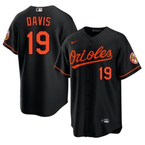 Chris Davis Orange Birds Game Men's #19 Black Jersey 534398-834