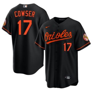 Colton Cowser Orioles #17 Mens Replica Black Jersey 418122-839