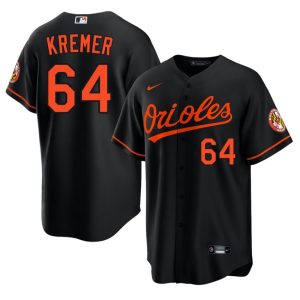 Dean Kremer Baltimore Orioles Player #64 Men's Black Jersey 714010-519