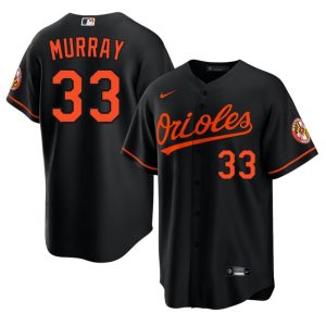 Eddie Murray Baltimore 2026-27 #33 Men's Black Jerseys 155431-366