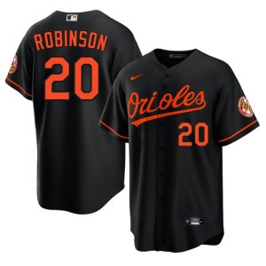 Frank Robinson BAL Men #20 MLB Black Jerseys 528036-189