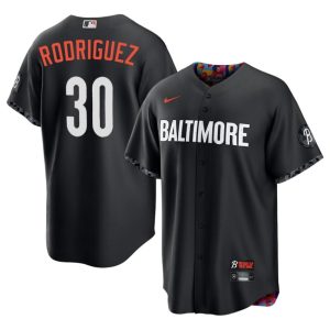 Grayson Rodriguez BAL O's Men #30 City Connect Authentic Black Jerseys 778512-598