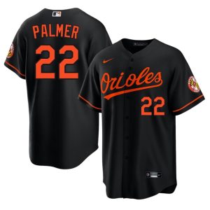 Jim Palmer Orioles #22 Replica Mens Black Jerseys 383834-607
