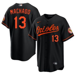 Manny Machado Birds #13 Men's Authentic Black Jersey 728187-652