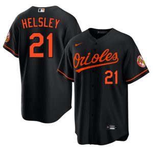 Ryan Helsley Birds #21 Official Men Black Jersey 915303-684
