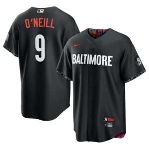Tyler O'Neill BAL O's #9 2026-27 Men City Connect Black Jersey 204333-301