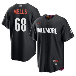 Tyler Wells BAL Orioles Men's #68 City Connect 2026 Black Jersey 544124-114