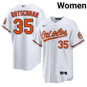 Adley Rutschman Baltimore O's Womens Game #35 White Jerseys 549493-165