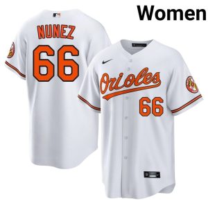 Anthony Nunez Baltimore Women Embroidery #66 White Jersey 327564-488