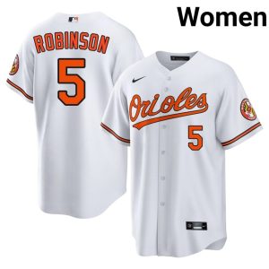 Brooks Robinson Birds Womens #5 Game White Jersey 198034-316