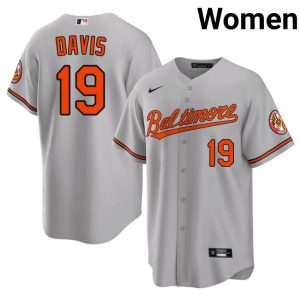 Chris Davis Orange Birds #19 2026 Womens Gray Jerseys 967071-632