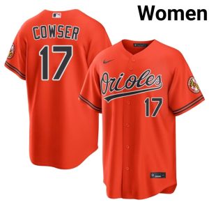 Colton Cowser The Birds Women's Authentic #17 Orange Jersey 352778-876