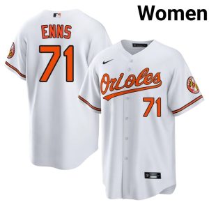 Dietrich Enns Baltimore Official #71 Women's White Jerseys 345411-807