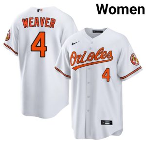 Earl Weaver Birdland Women MLB #4 White Jersey 170393-115