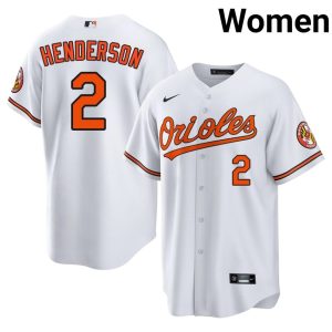 Gunnar Henderson Orange Birds #2 Women 2026-27 White Jerseys 313614-358
