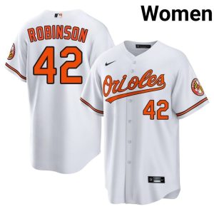 Jackie Robinson BAL Orioles Womens New #42 White Jerseys 994559-940
