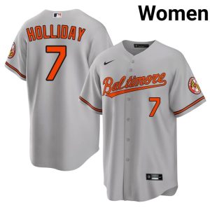 Jackson Holliday O's Women's #7 Game Gray Jersey 171104-750