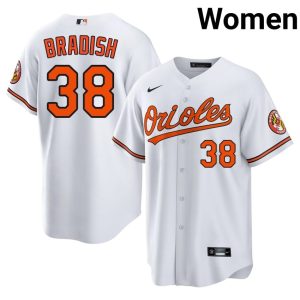 Kyle Bradish Baltimore Orioles Women's #38 Authentic White Jersey 361763-955