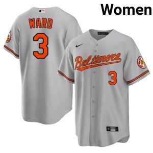 Taylor Ward Baltimore Orioles Womens #3 2026 Gray Jersey 432544-881