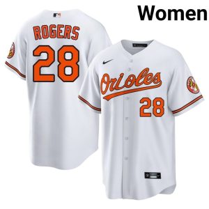 Trevor Rogers O's #28 New Women White Jerseys 481798-476