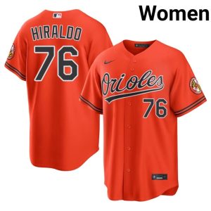 Yaramil Hiraldo O's #76 New Womens Orange Jersey 427986-327